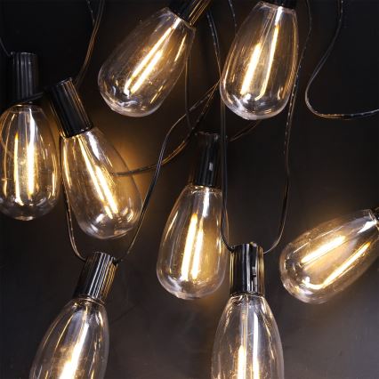 Brilagi - LED āra Ziemassvētku virtene 10xLED/3xAA 3,2m IP44 silti balta