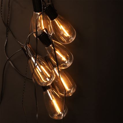Brilagi - LED āra Ziemassvētku virtene 10xLED/3xAA 3,2m IP44 silti balta