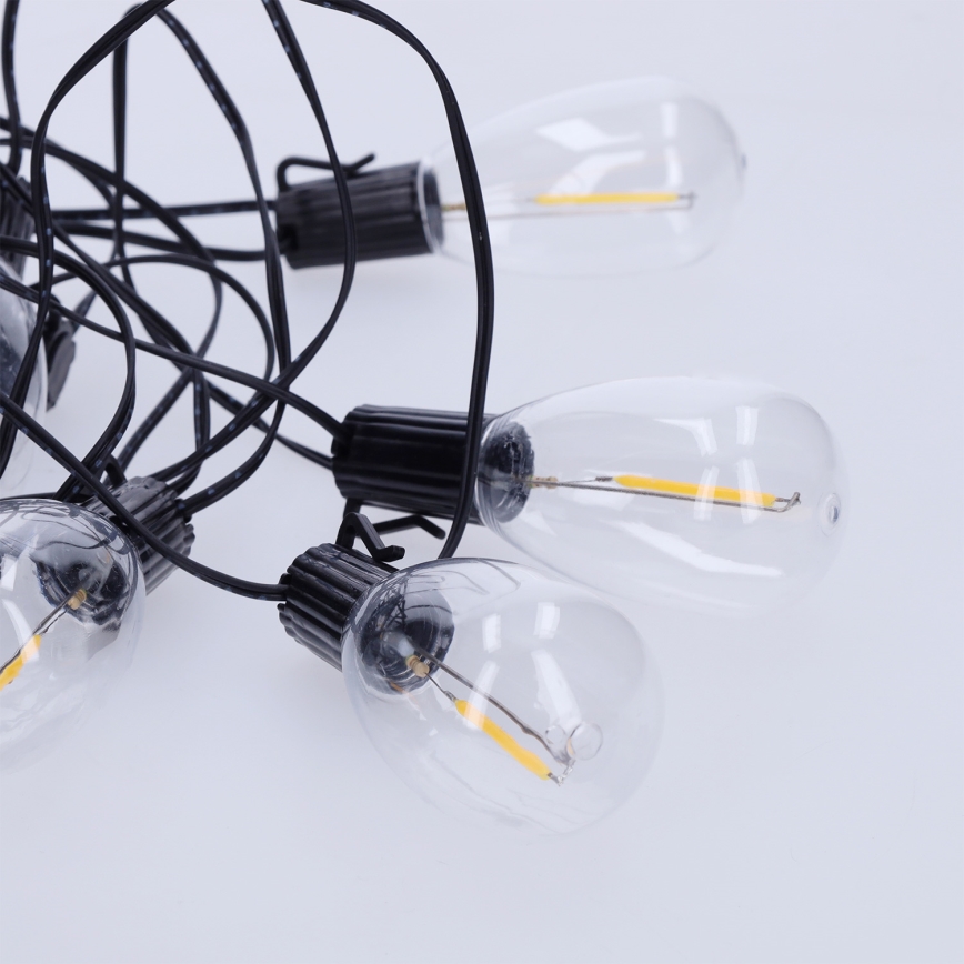 Brilagi - LED āra Ziemassvētku virtene 10xLED/3xAA 3,2m IP44 silti balta