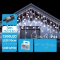 BRILAGI - LED Āra Ziemassvētku virtene 1500xLED/12W/8 režīmi 78x0,6m IP44 auksti balta