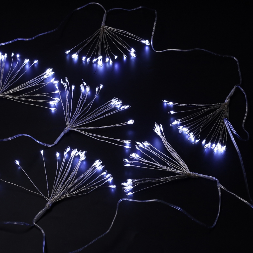 Brilagi - LED āra Ziemassvētku virtene 150xLED 5m IP44 auksti balta salūta efekts