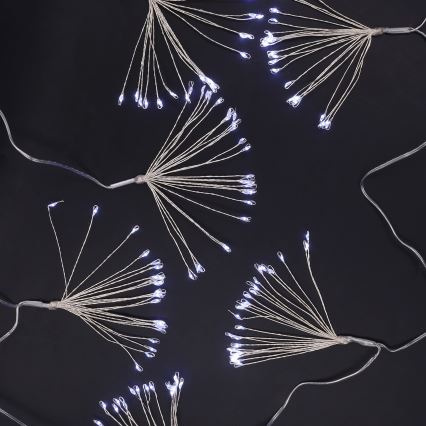 Brilagi - LED āra Ziemassvētku virtene 150xLED 5m IP44 auksti balta salūta efekts