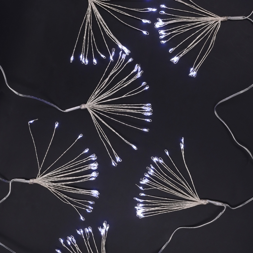 Brilagi - LED āra Ziemassvētku virtene 150xLED 5m IP44 auksti balta salūta efekts