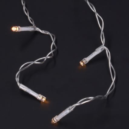 BRILAGI - LED Āra Ziemassvētku virtene 200xLED/8 režīmi 13m IP44 silta balta varvekļi