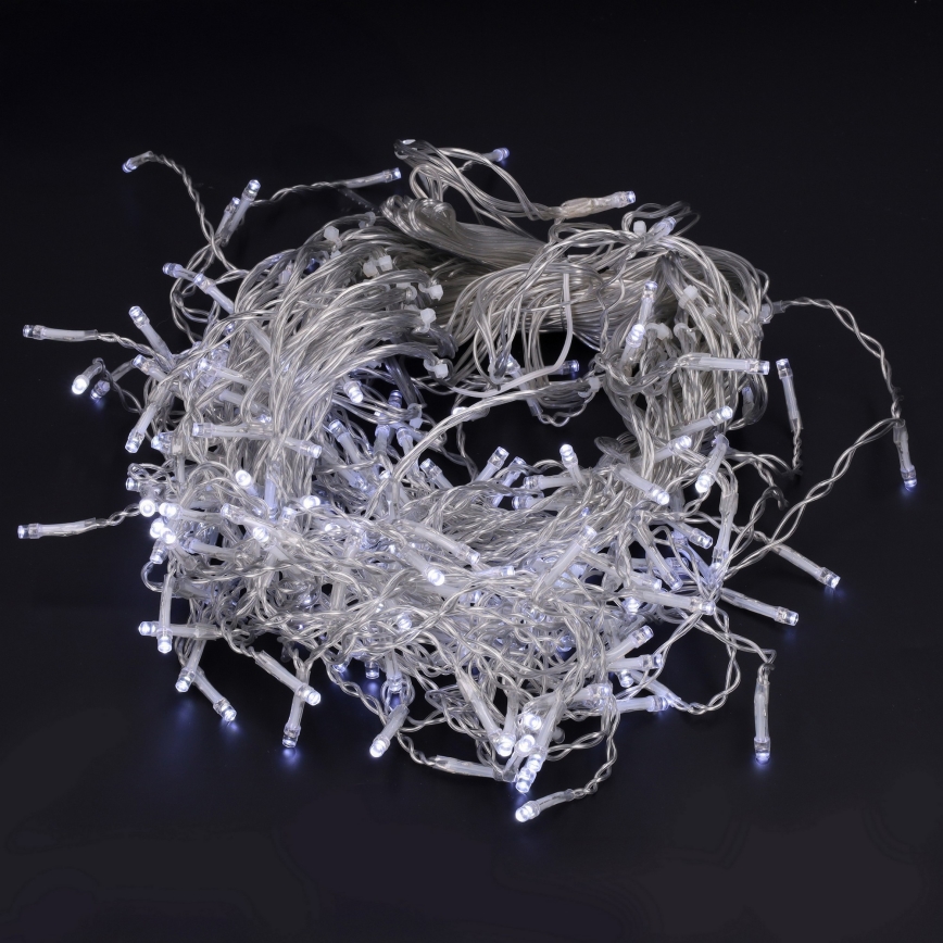 Brilagi - LED āra Ziemassvētku aizkarveida virtene 200 LED/8 funkcijas 13 m IP44 auksti balta