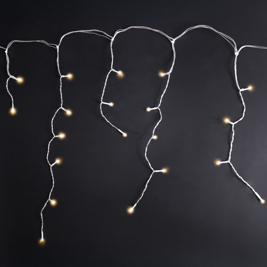 Brilagi - LED āra Ziemassvētku virtene 200xLED/8 funkcijas 13m IP44 silti balta lāstekas