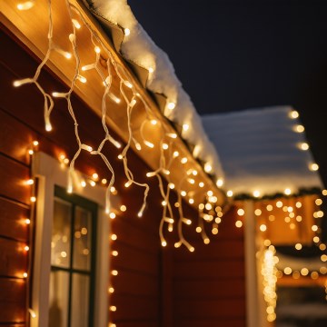 Brilagi - LED āra Ziemassvētku virtene 360xLED/8 funkcijas 14m IP44 silti balta ledus pilieni