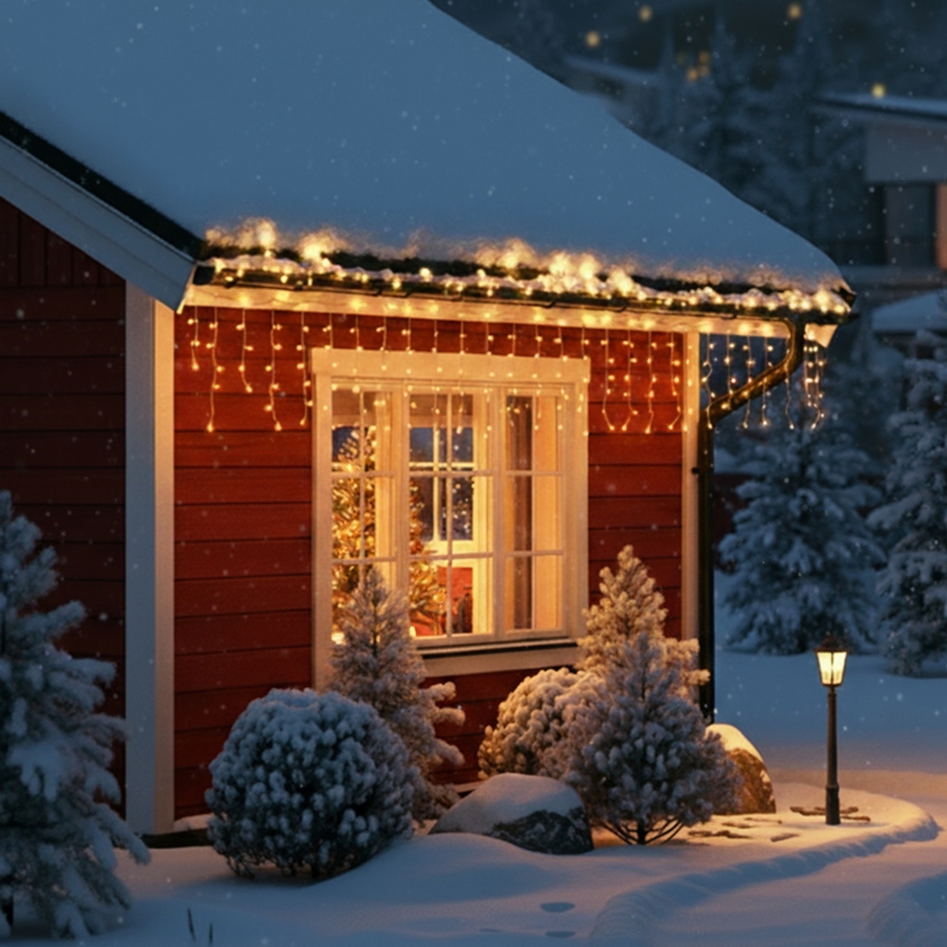 Brilagi - LED āra Ziemassvētku virtene 400xLED/8 funkcijas 23m IP44 silti balta