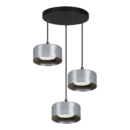 Brilagi - LED AURA LUX piekaramā lustra uz troses 3xGX53/30W/230V melna/dūmaina