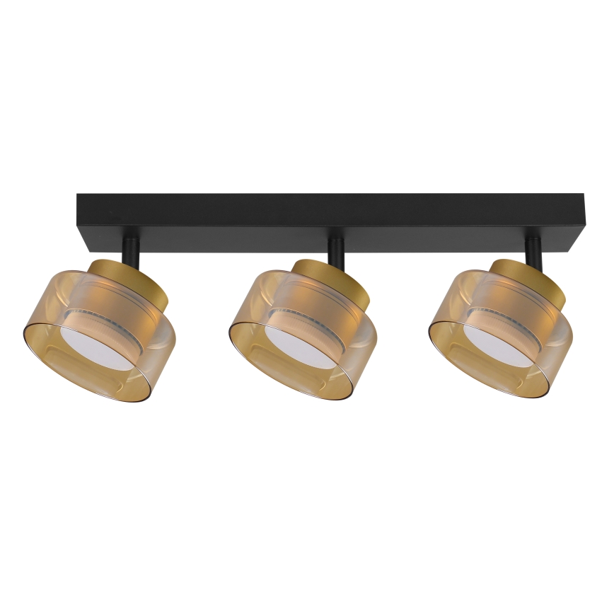 Brilagi - LED AURA LUX virziena gaismeklis 3xGX53/30W/230V melns/zeltains