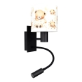 BRILAGI - LED bērnu elastīgā sienas lampa BOBO 1xE27/25W/230V + LED/3W melna/balta/lāčuki