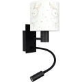 BRILAGI - LED bērnu elastīgā sienas lampa BOBO 1xE27/25W/230V + LED/3W melna/balta/zaķīši