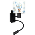 BRILAGI - LED bērnu elastīga sienas lampa BOBO 1xE27/25W/230V + LED/3W melna/balta/zila/lācīši