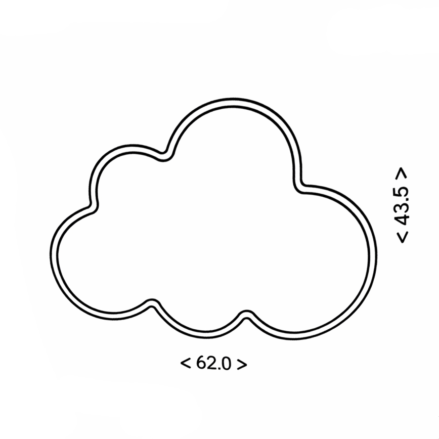 Brilagi - LED bērnu griestu gaismeklis CLOUD LED/54W/230V balta