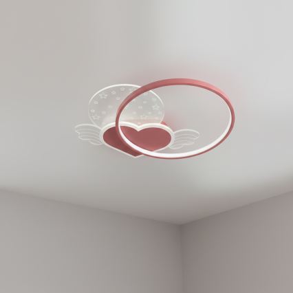 Brilagi - LED bērnu griestu gaismeklis LOVE LED/48W/230V 3000/4500/6000K rozā