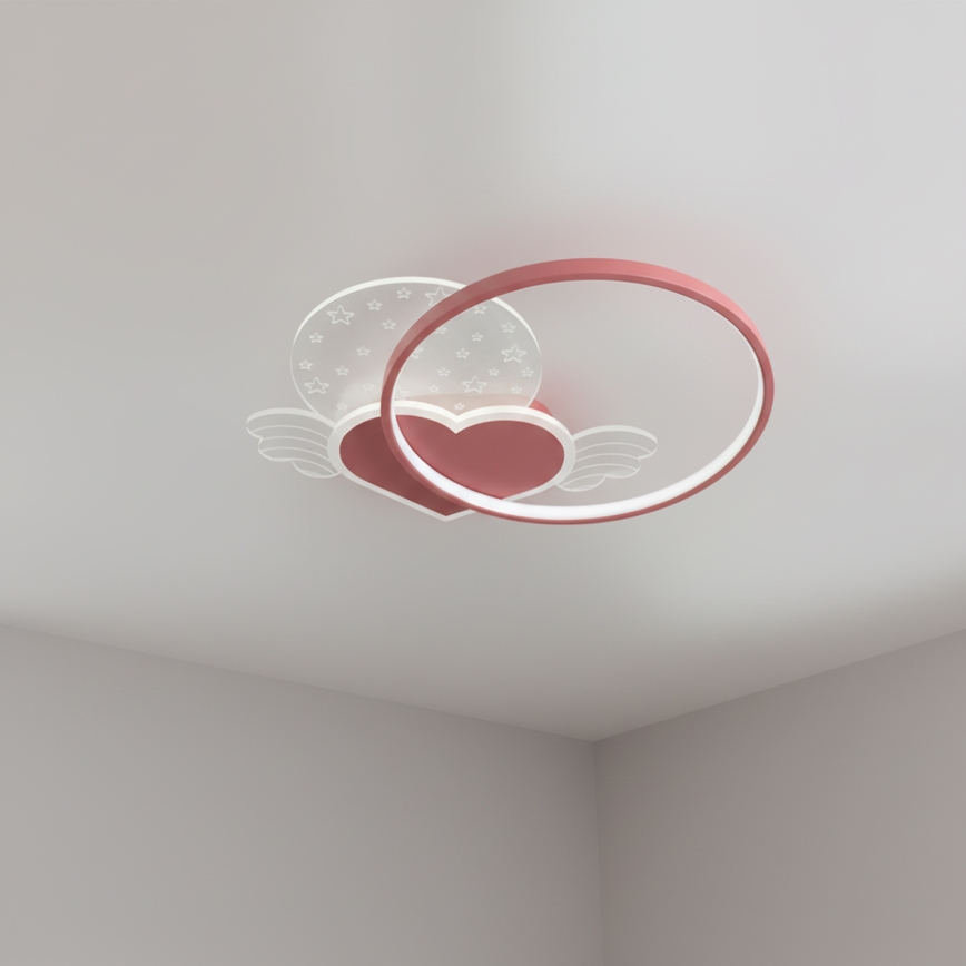 Brilagi - LED bērnu griestu gaismeklis LOVE LED/48W/230V 3000/4500/6000K rozā