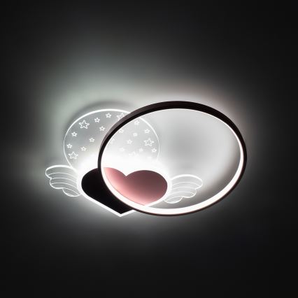 Brilagi - LED bērnu griestu gaismeklis LOVE LED/48W/230V 3000/4500/6000K rozā