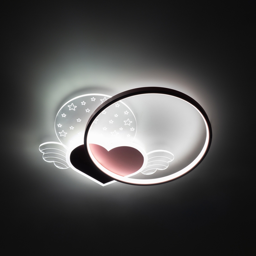 Brilagi - LED bērnu griestu gaismeklis LOVE LED/48W/230V 3000/4500/6000K rozā