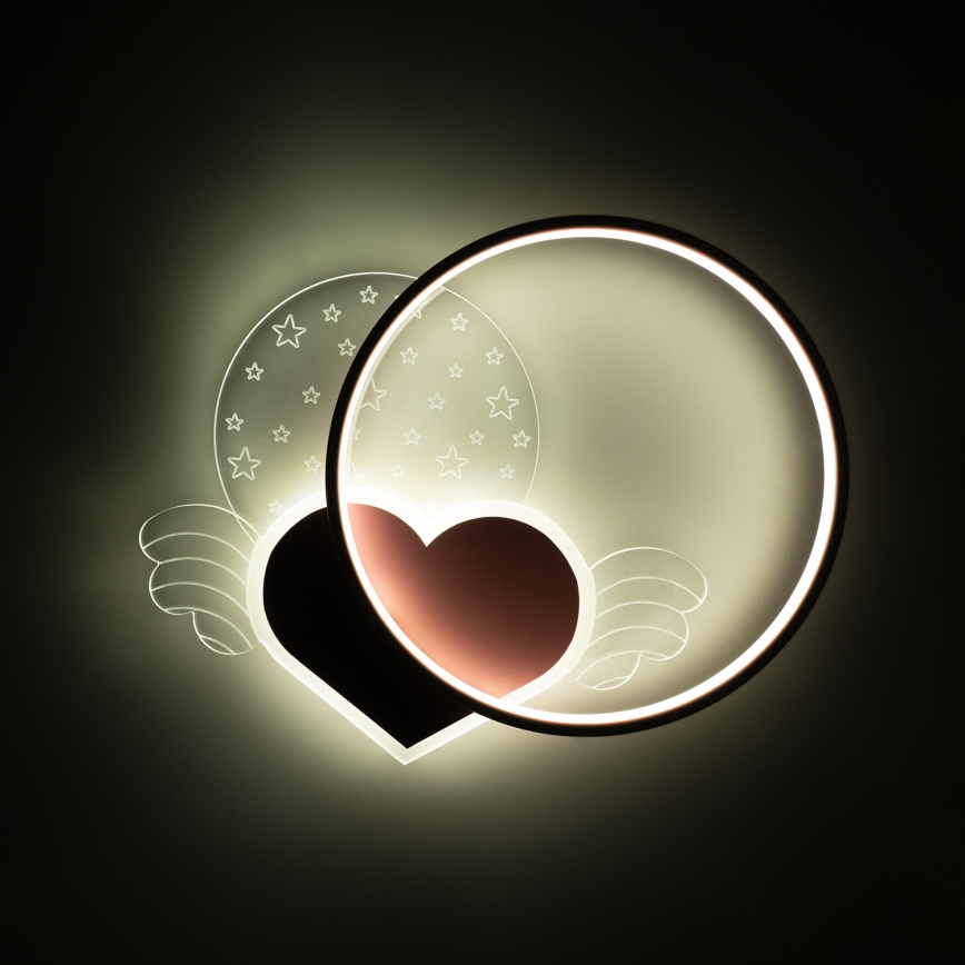 Brilagi - LED bērnu griestu gaismeklis LOVE LED/48W/230V 3000/4500/6000K rozā