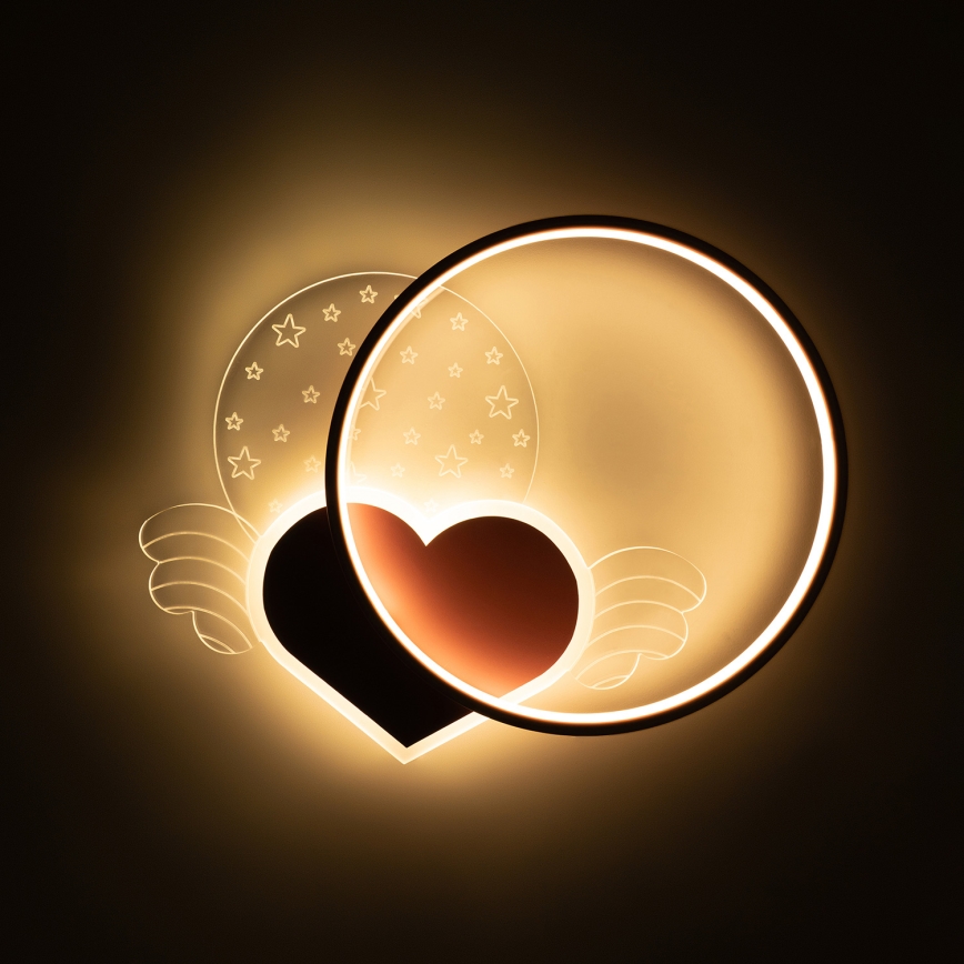 Brilagi - LED bērnu griestu gaismeklis LOVE LED/48W/230V 3000/4500/6000K rozā