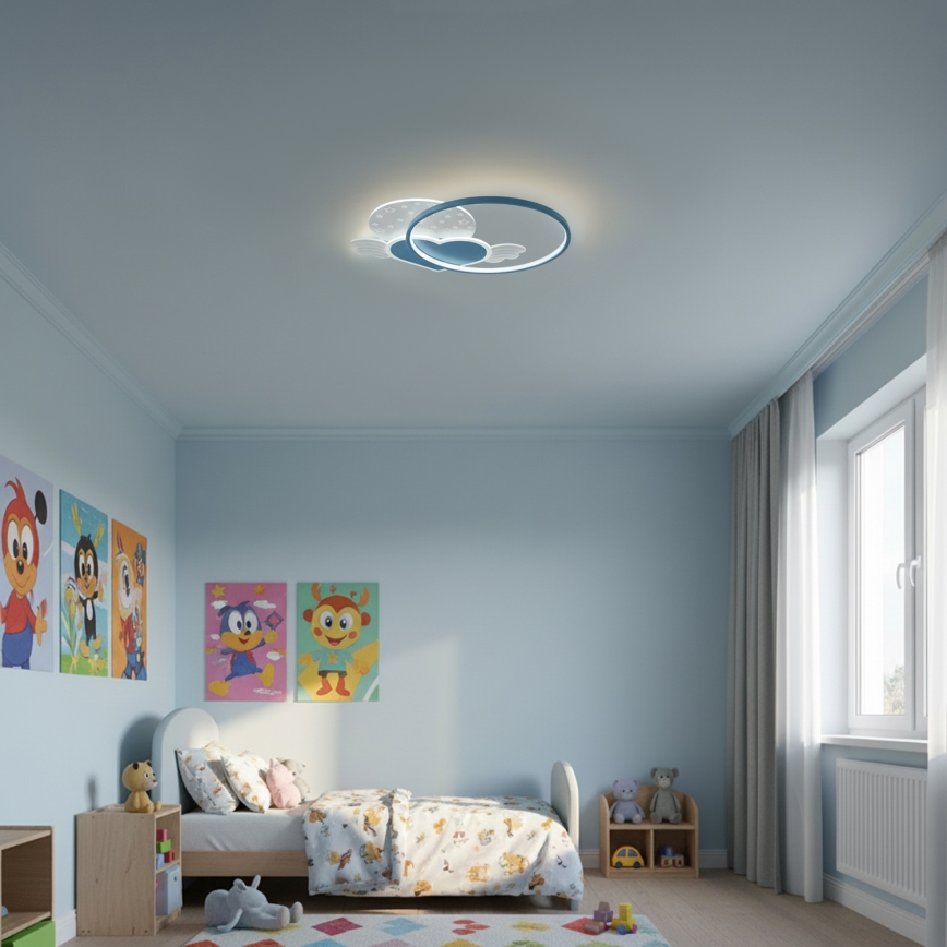 Brilagi - LED bērnu griestu gaismeklis LOVE LED/48W/230V 3000/4500/6000K zils