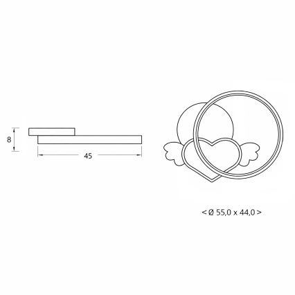 Brilagi - LED bērnu griestu gaismeklis LOVE LED/48W/230V 3000/4500/6000K zils