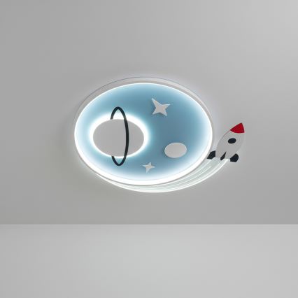 Brilagi - LED bērnu griestu lampa STARSHIP LED/64W/230V 3000/4500/6000K zila