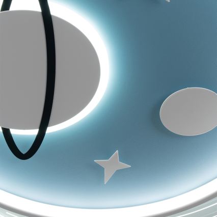 Brilagi - LED bērnu griestu lampa STARSHIP LED/64W/230V 3000/4500/6000K zila