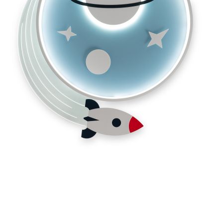 Brilagi - LED bērnu griestu lampa STARSHIP LED/64W/230V 3000/4500/6000K zila