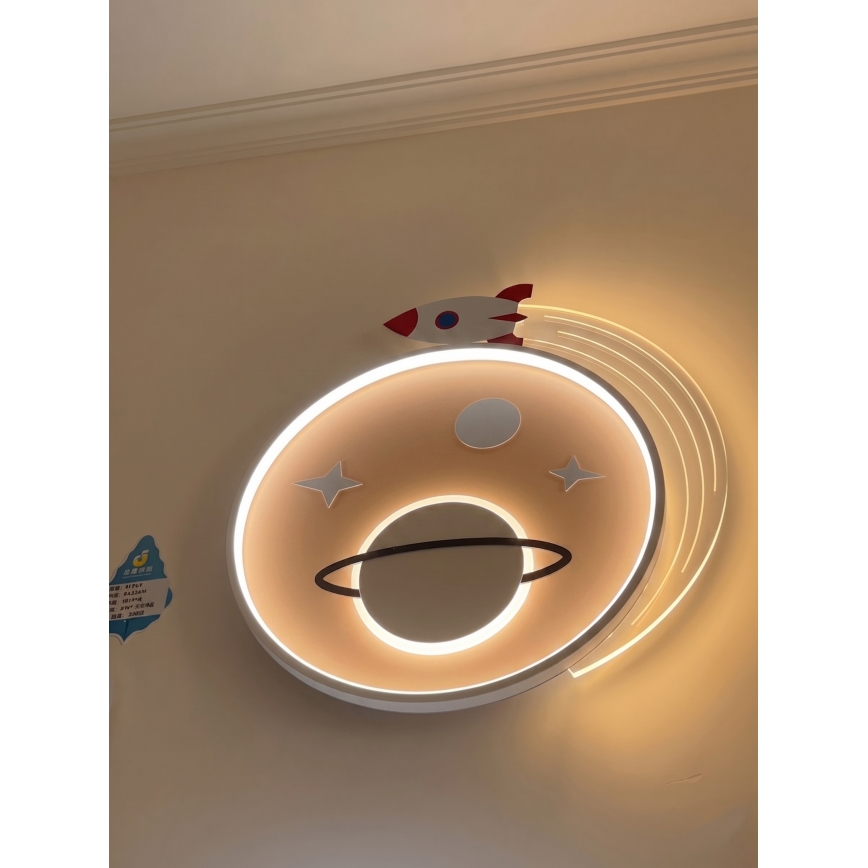 BRILAGI -LED Bērnu griestu gaismeklis STARSHIP LED/64W/230V 3000/4500K dzeltena