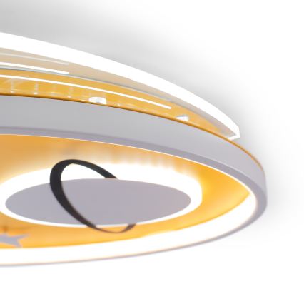 BRILAGI -LED Bērnu griestu gaismeklis STARSHIP LED/64W/230V 3000/4500K dzeltena