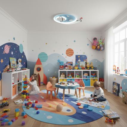 BRILAGI -LED Bērnu griestu gaismeklis STARSHIP LED/64W/230V 3000/4500K zils
