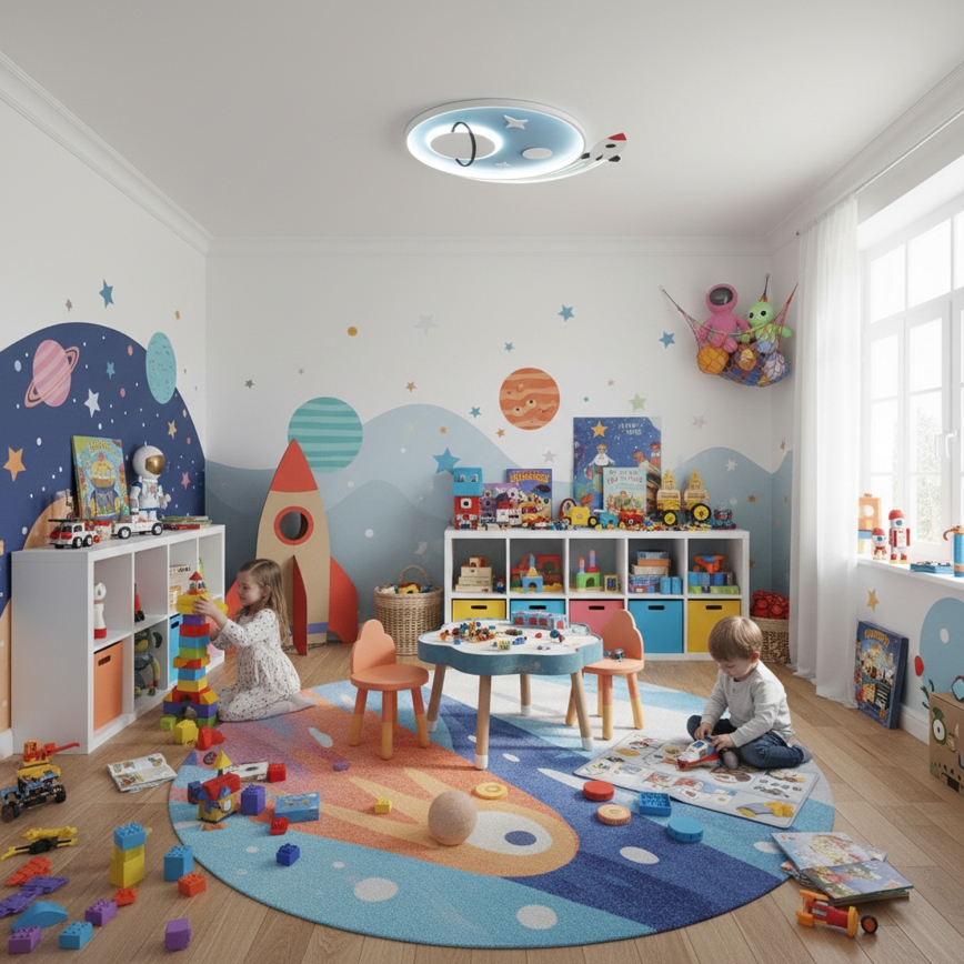 BRILAGI -LED Bērnu griestu gaismeklis STARSHIP LED/64W/230V 3000/4500K zils