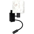 BRILAGI - LED bērnu lokana sienas lampa BOBO 1xE27/25W/230V + LED/3W melna/balta/trusīši