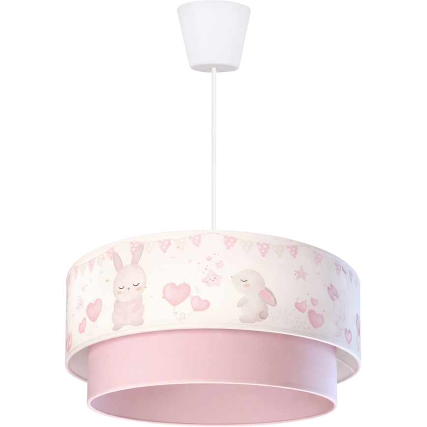 Brilagi- LED bērnu lustra ar trosi BOBO 1xE27/60W/230V Ø40 cm krēmkrāsaina/rozā/karaliskā zila