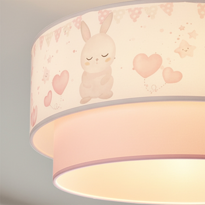 Brilagi- LED bērnu lustra ar trosi BOBO 1xE27/60W/230V Ø40 cm krēmkrāsaina/rozā/karaliskā zila