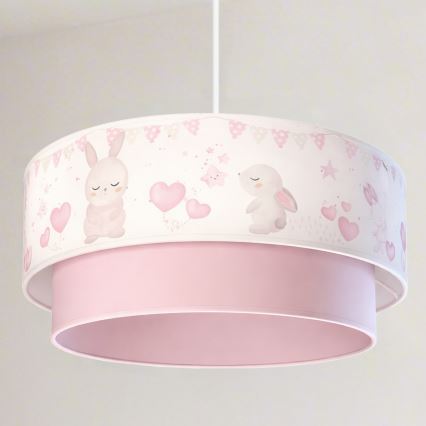 Brilagi- LED bērnu lustra ar trosi BOBO 1xE27/60W/230V Ø40 cm krēmkrāsaina/rozā/karaliskā zila