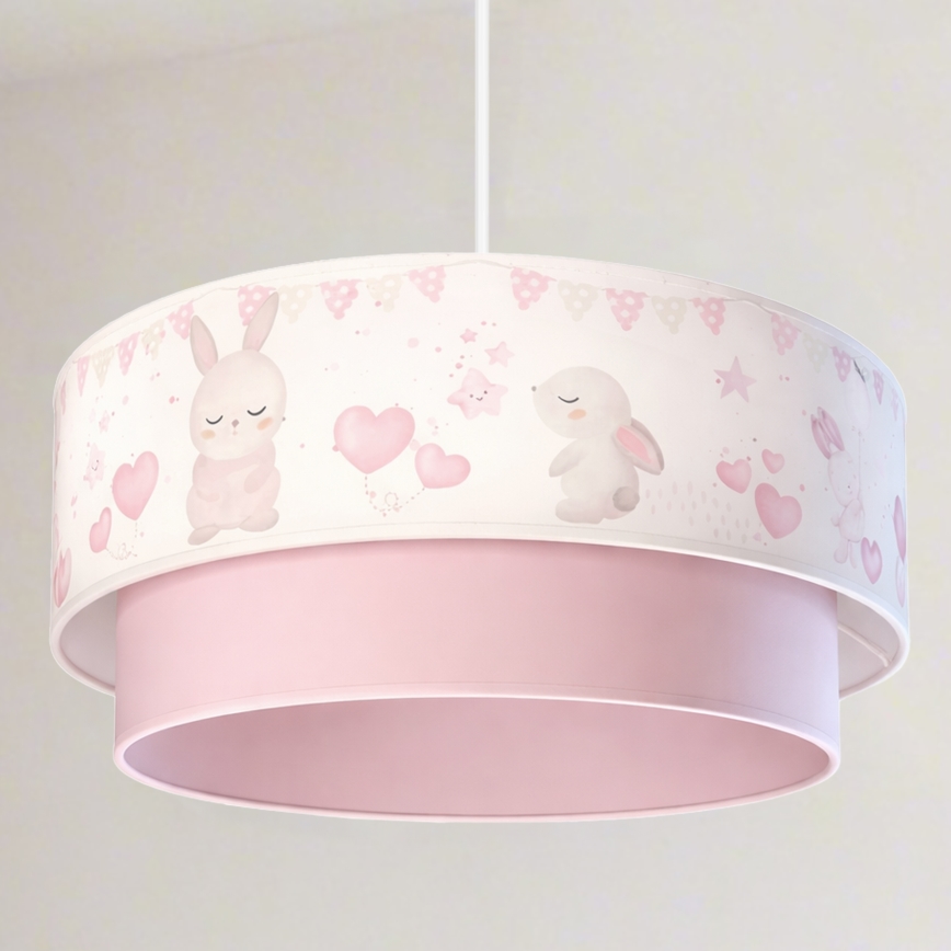 Brilagi- LED bērnu lustra ar trosi BOBO 1xE27/60W/230V Ø40 cm krēmkrāsaina/rozā/karaliskā zila