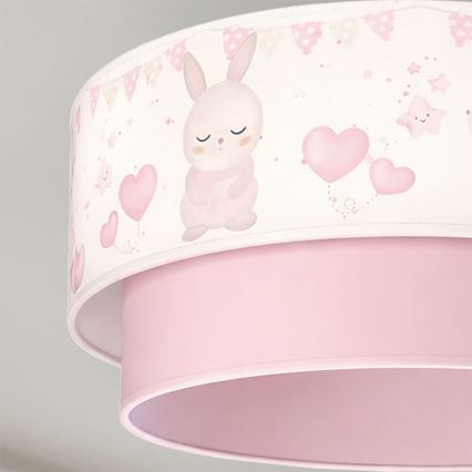 Brilagi- LED bērnu lustra ar trosi BOBO 1xE27/60W/230V Ø40 cm krēmkrāsaina/rozā/karaliskā zila