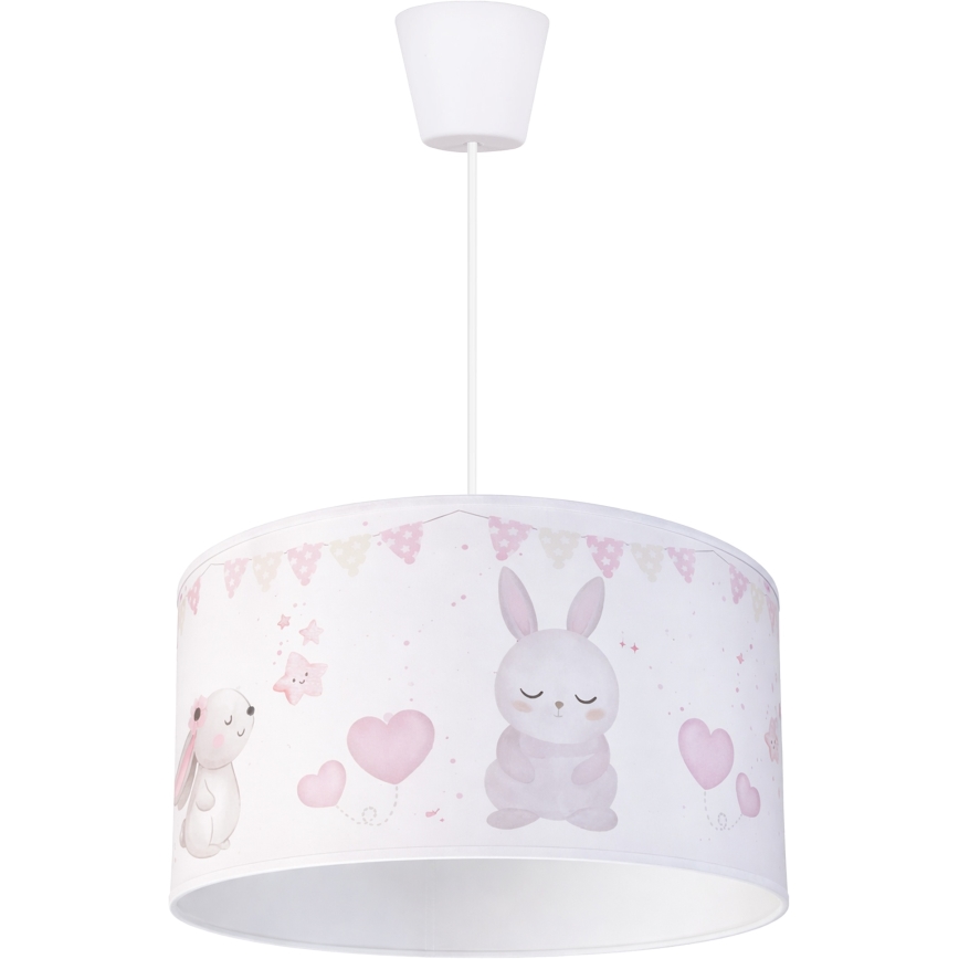 Brilagi - LED bērnu lustra ar vadu BOBO 1xE27/10W/230V Ø 35 cm balta/dzīvnieku motīvs
