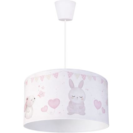 Brilagi - LED bērnu lustra ar vadu BOBO 1xE27/60W/230V Ø 35 cm balta/dzīvnieku motīvs