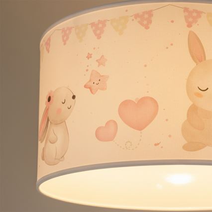 Brilagi - LED bērnu lustra ar vadu BOBO 1xE27/60W/230V Ø 35 cm balta/dzīvnieku motīvs