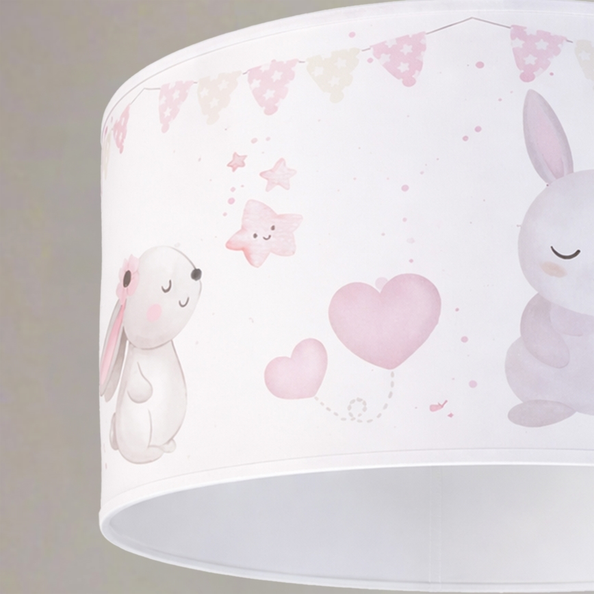 Brilagi - LED bērnu lustra ar vadu BOBO 1xE27/60W/230V Ø 35 cm balta/dzīvnieku motīvs