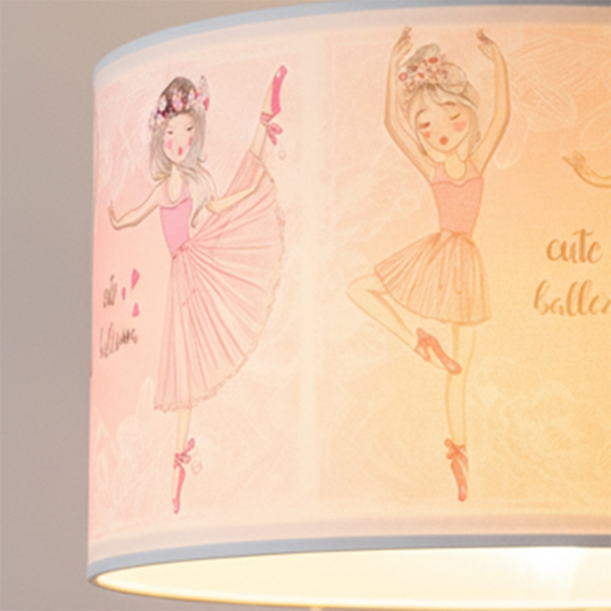 Brilagi - LED bērnu pakaramā lustra ar vadu BOBO 1xE27/60W/230V diam. 35 cm rozā/balerīnas