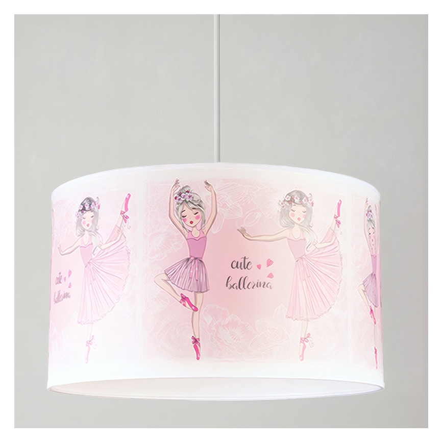 Brilagi - LED bērnu pakaramā lustra ar vadu BOBO 1xE27/60W/230V diam. 35 cm rozā/balerīnas