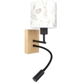 BRILAGI - LED bērnu regulējamā sienas lampa BOBO WOOD 1xE27/25W/230V + LED/3W ozols/melna/balta/zaķīši
