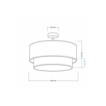 Brilagi - LED bērnu virsmas griestu lustrs BOBO 1xE27/10W/230V diam. 40 cm krēmkrāsa/rozā/zaķīši