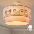 Brilagi - LED bērnu virsmas griestu lampa BOBO 1xE27/60W/230V diametrs 40 cm rozā/fejas