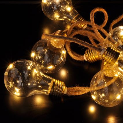 Brilagi - LED dekoratīvā virtene 10xLED/3xAA 1,8m siltā balta