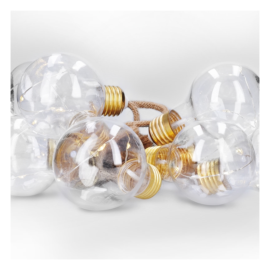 Brilagi - LED dekoratīvā virtene 10xLED/3xAA 1,8m siltā balta